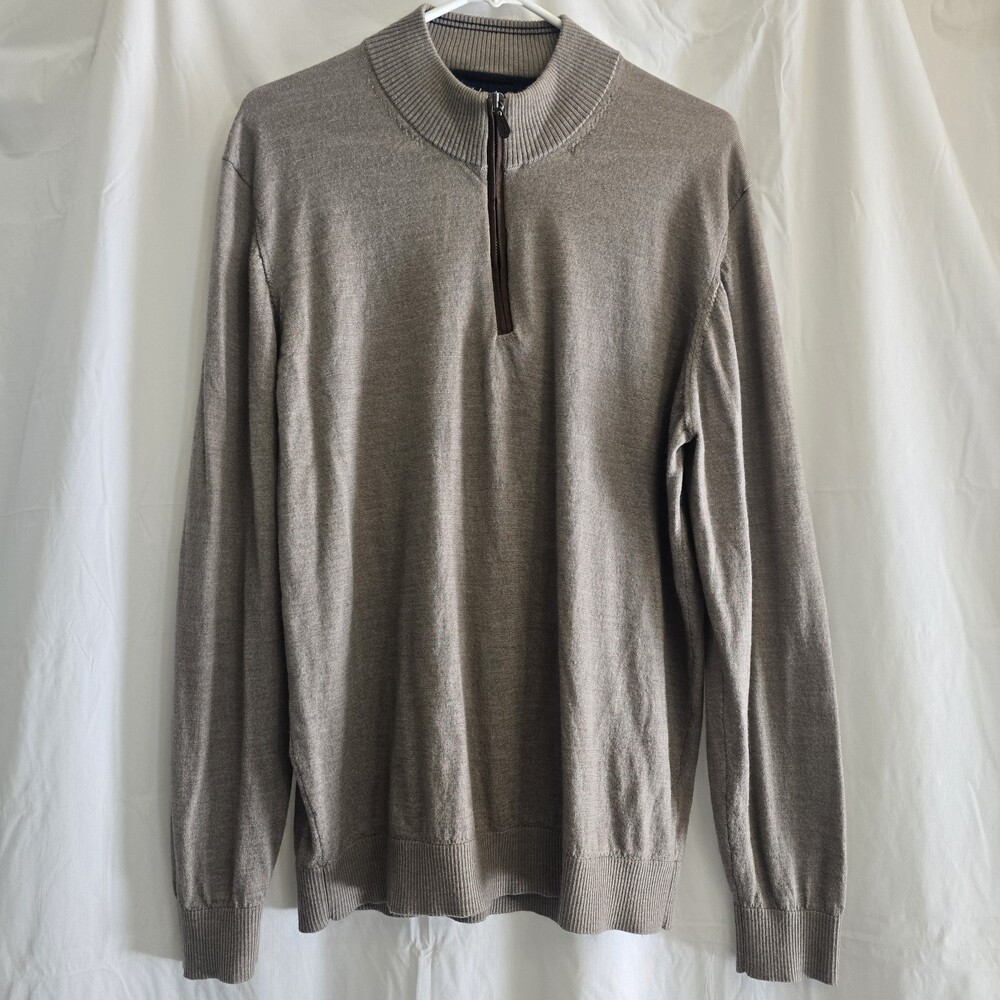 Johnnie-O Mens Baron Wool Blend Quarter Zip Pullover Sweater Size XL
